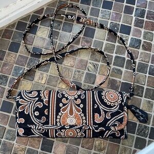 Vera Bradley vintage Black and Brown Patterned Clutch